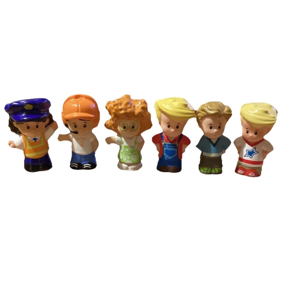 Little People Fisher Price Lot Of 6 Figures Boy Girl Police Farmer All Star Toys